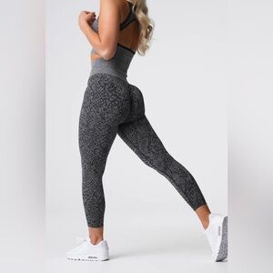 NVGTN Black Speckled Snakeskin Seamless Leggings